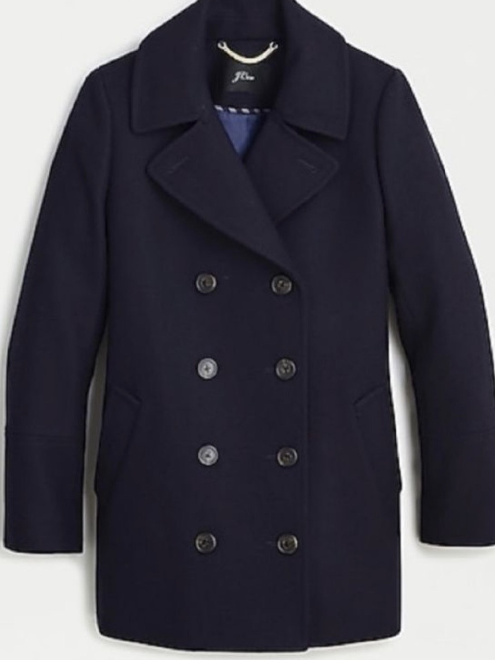 J. Crew Navy Double-Breasted Wool Peacoat